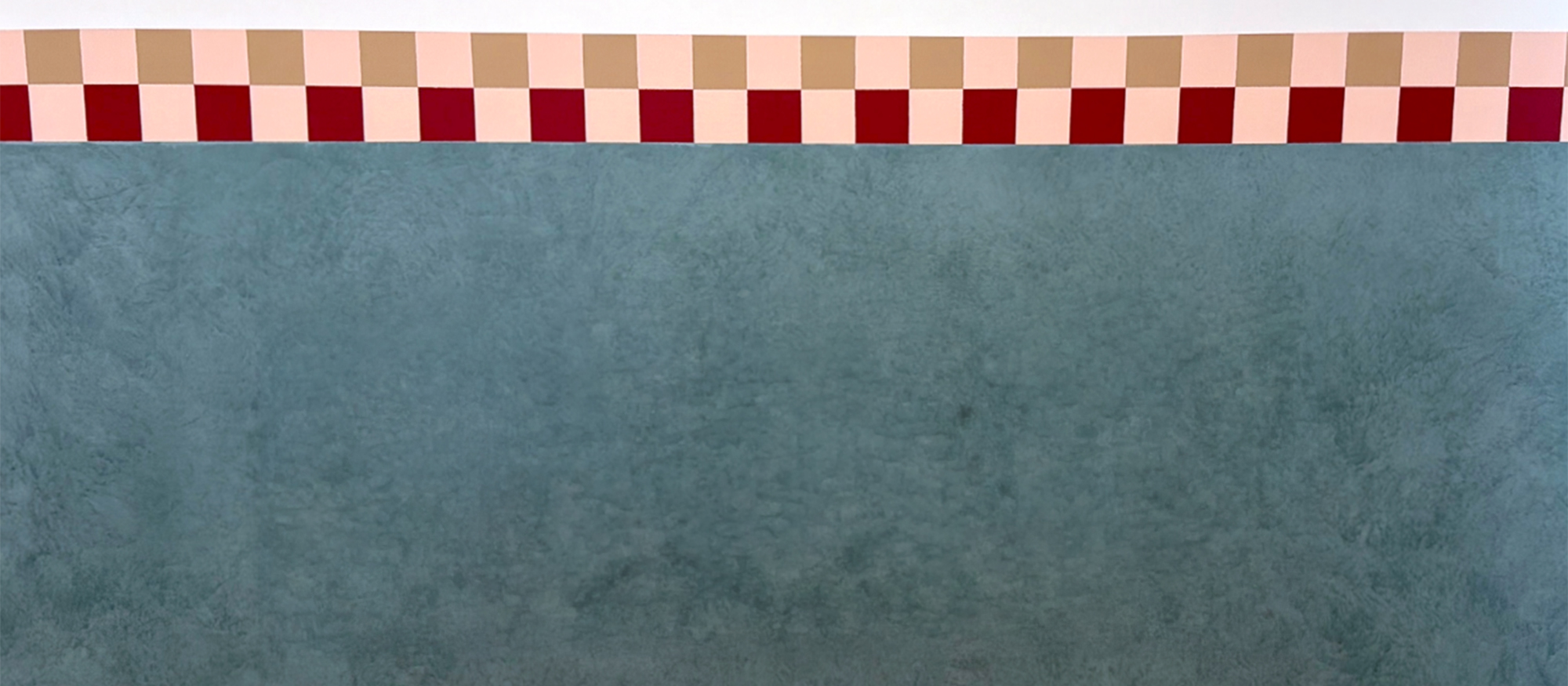 How To Paint a Check Bordered Half Wall