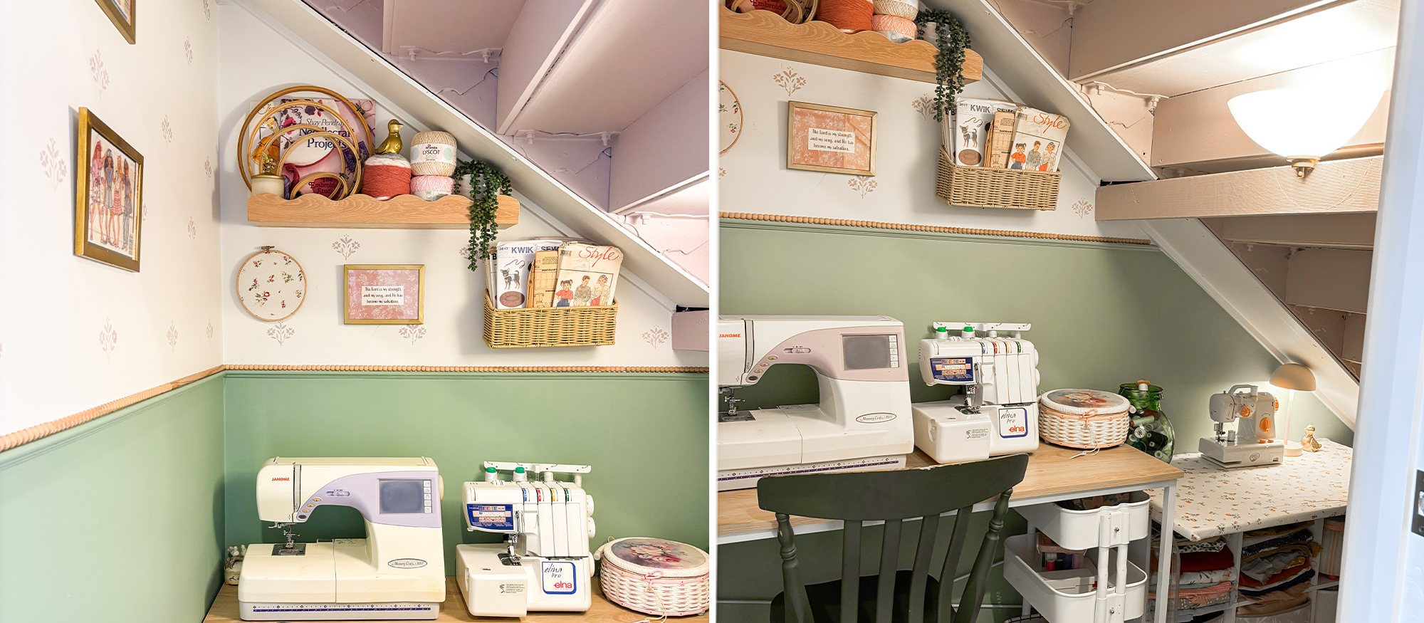 Sewing Room Glow Up: How To Paint Over Dark Walls And Add Personality Back Into A Space