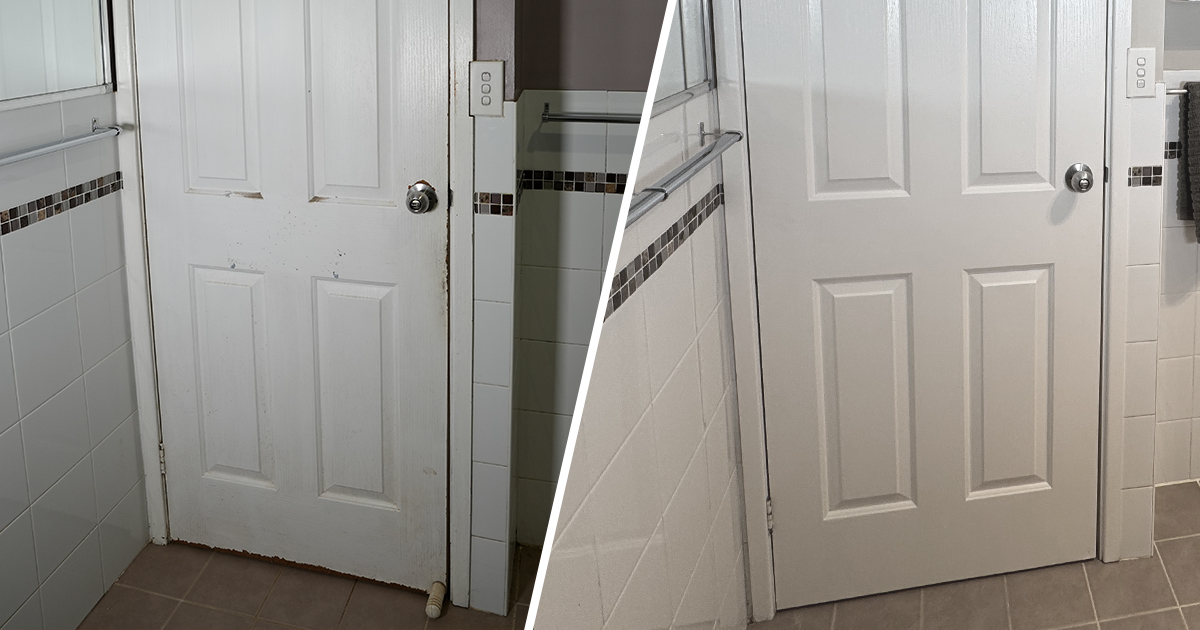 How To Repair A Water Damaged Door With Paint