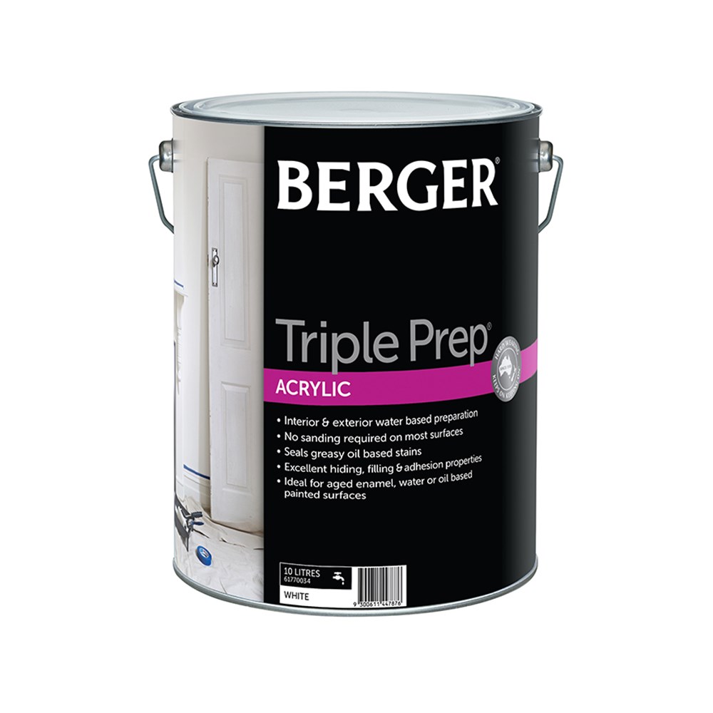 Berger Premium Acrylic Triple Prep White 10L Inspirations Paint