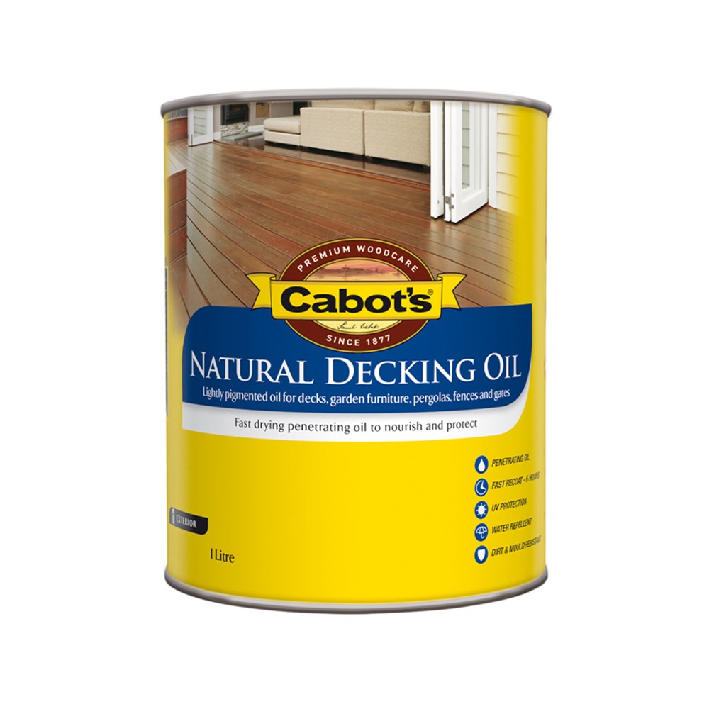Cabot's Natural Decking Oil Merbau 1L Inspirations Paint