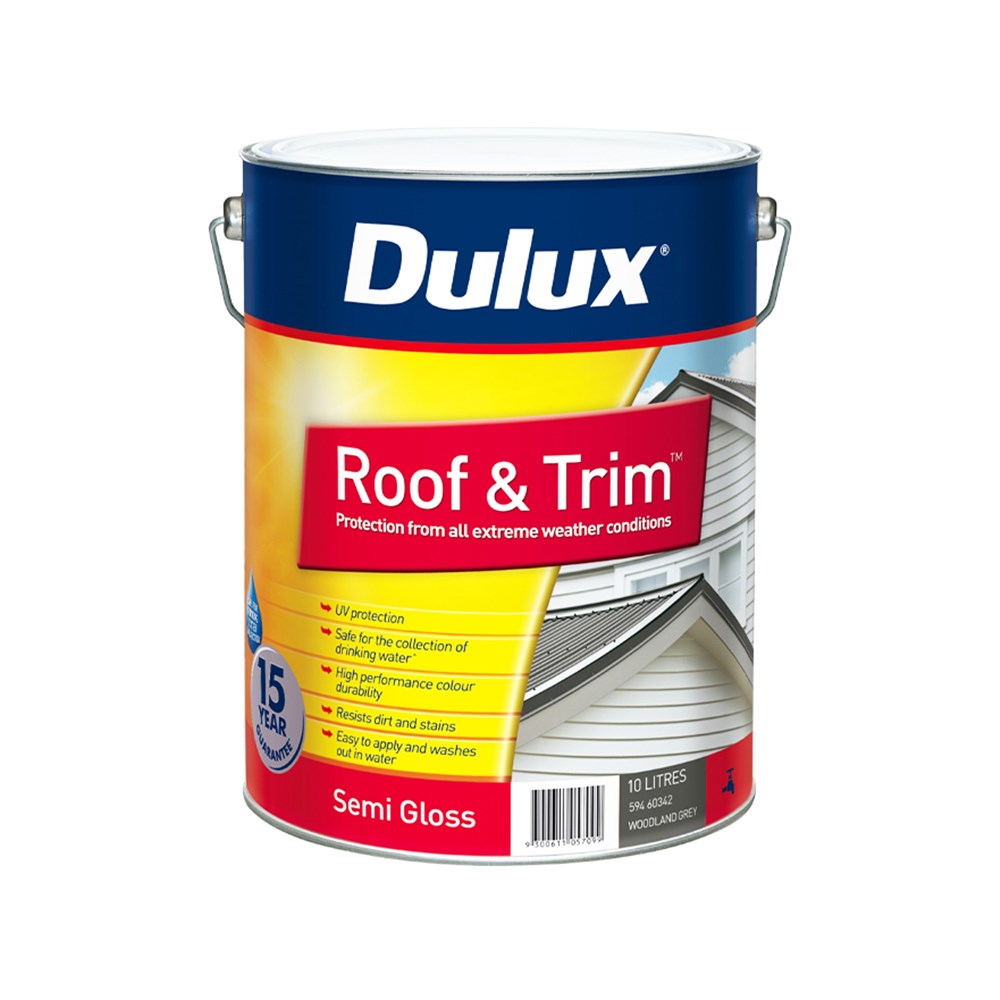 Dulux Roof & Trim Semi Gloss Woodland Grey 10L Inspirations Paint Store