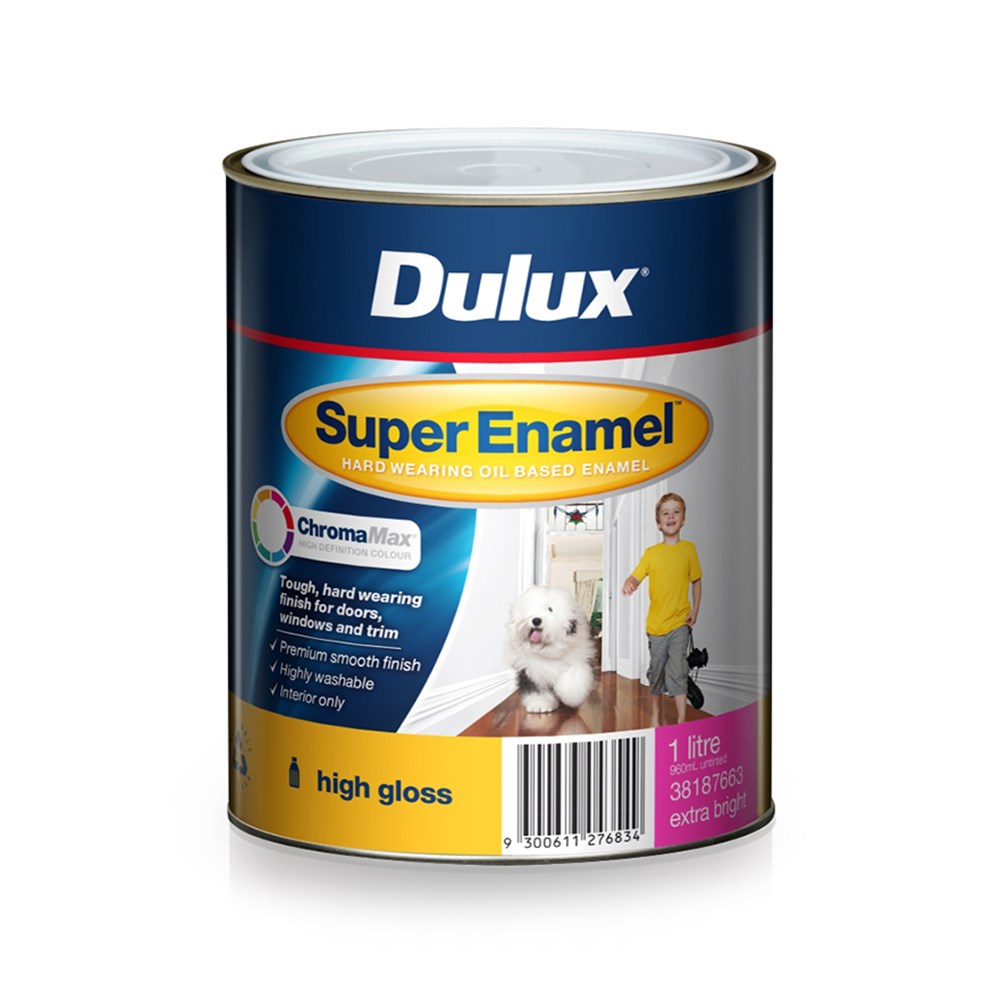 Dulux Super Enamel High Gloss Extra Bright 1L Inspirations Paint Store