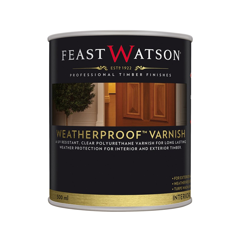 Feast Watson Weatherproof Varnish Gloss 500ml Inspirations Paint Store