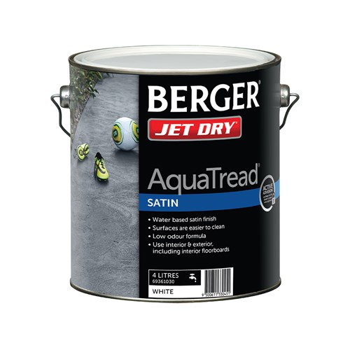Berger Jet Dry Aquatread Satin White 4l