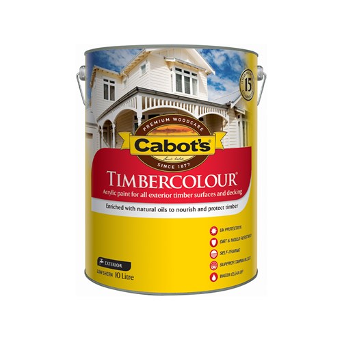 Cabot's Timbercolour Deck & Exterior Paint Low Sheen Deep 10L
