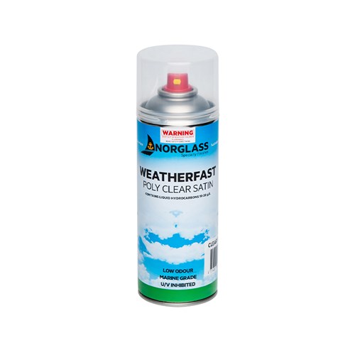 Norglass Weatherfast Poly Clear Aerosol Satin 300g