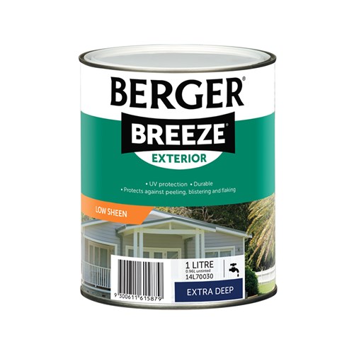 Berger Breeze Exterior Low Sheen Extra Deep 1L