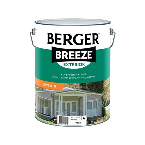 Berger Breeze Exterior Low Sheen White 10L