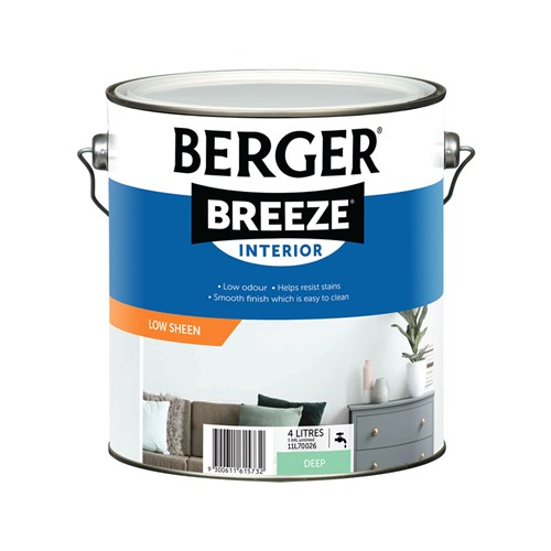 Berger Breeze Interior Low Sheen Deep 4L