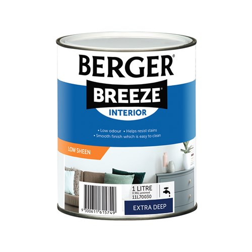 Berger Breeze Interior Low Sheen Extra Deep 1L