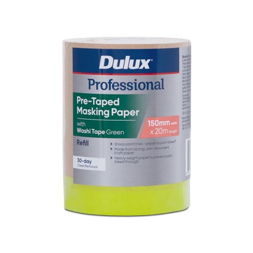 dulux-professional-green-pre-taped-masking-paper-refill-150mm-x-20m