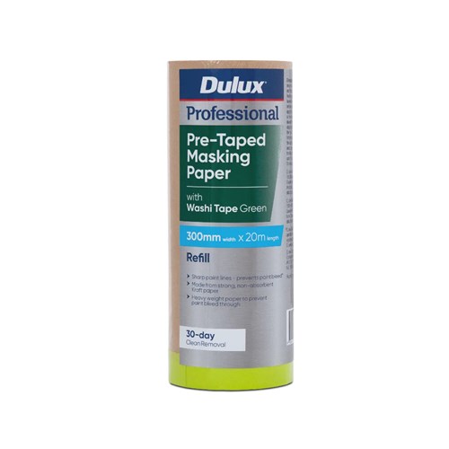 dulux-professional-green-pre-taped-masking-paper-refill-300mm-x-20m