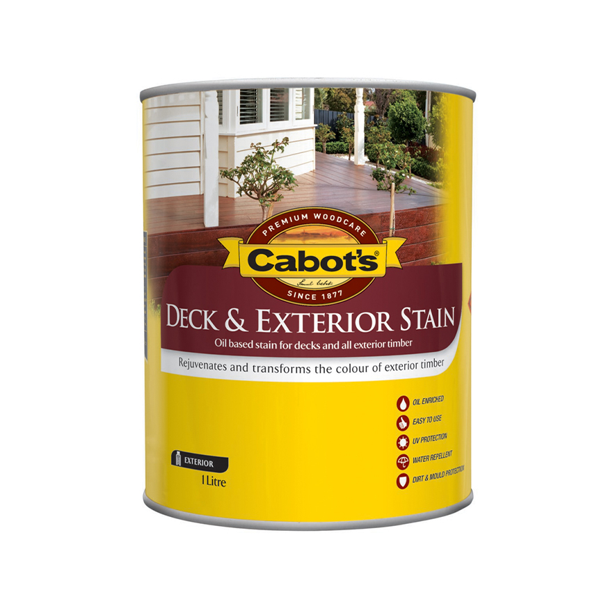 Cabot's Deck & Exterior Stain Oil Based Jarrah 1L Inspirations Paint