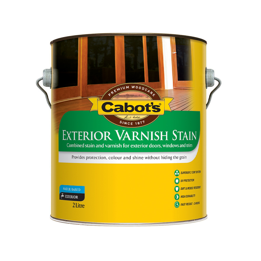 Cabot's Exterior Varnish Stain Teak 2L Inspirations Paint