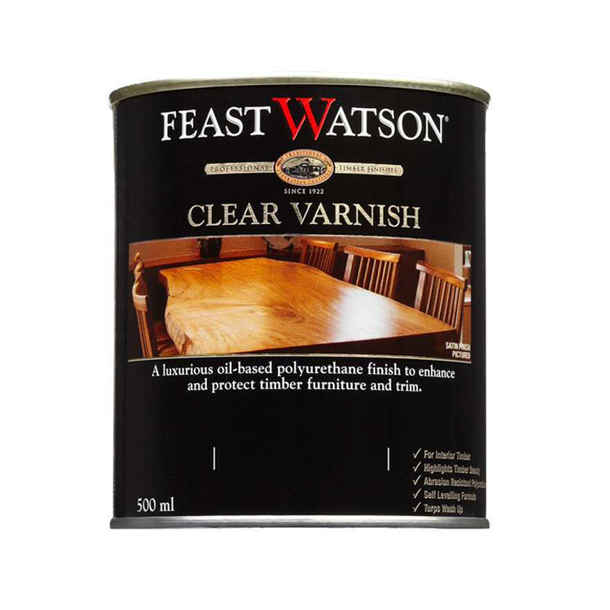 Feast Watson Clear Varnish Gloss 500ml Inspirations Paint