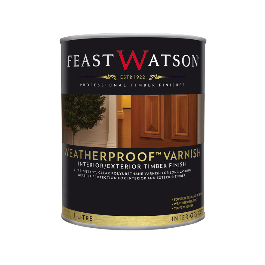 Feast Watson Weatherproof Varnish Gloss 1L Inspirations Paint
