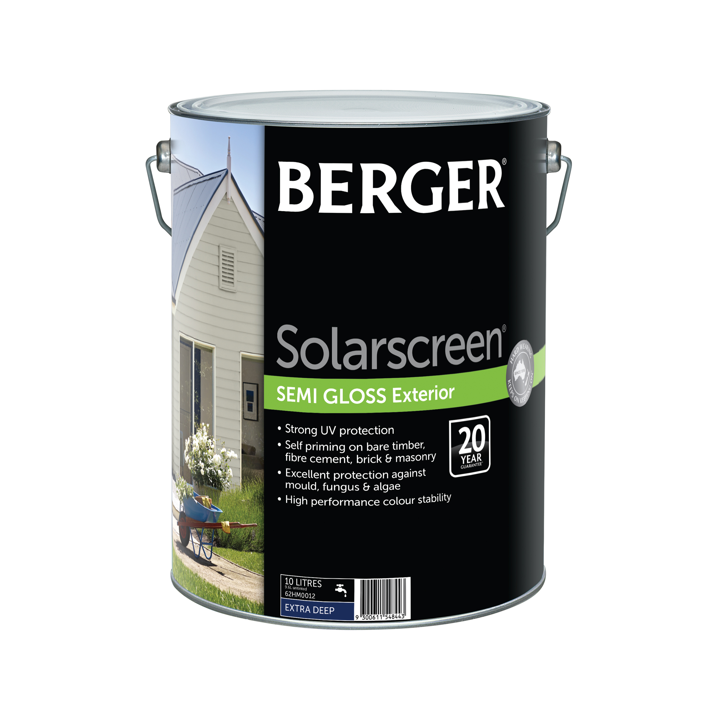 Berger Solarscreen Semi Gloss Ultra Deep 10L Inspirations Paint