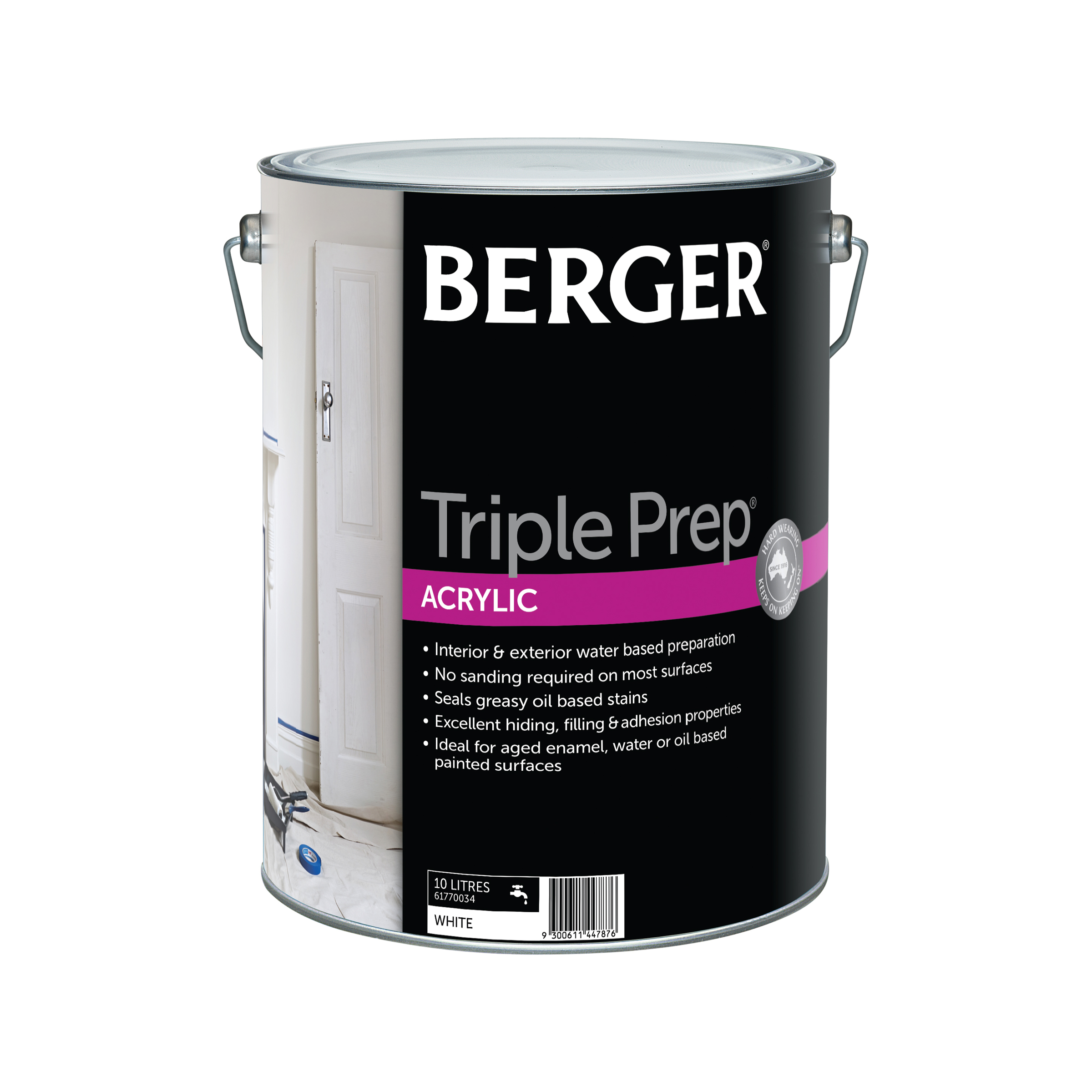 Berger Acrylic Triple Prep White 10L Inspirations Paint
