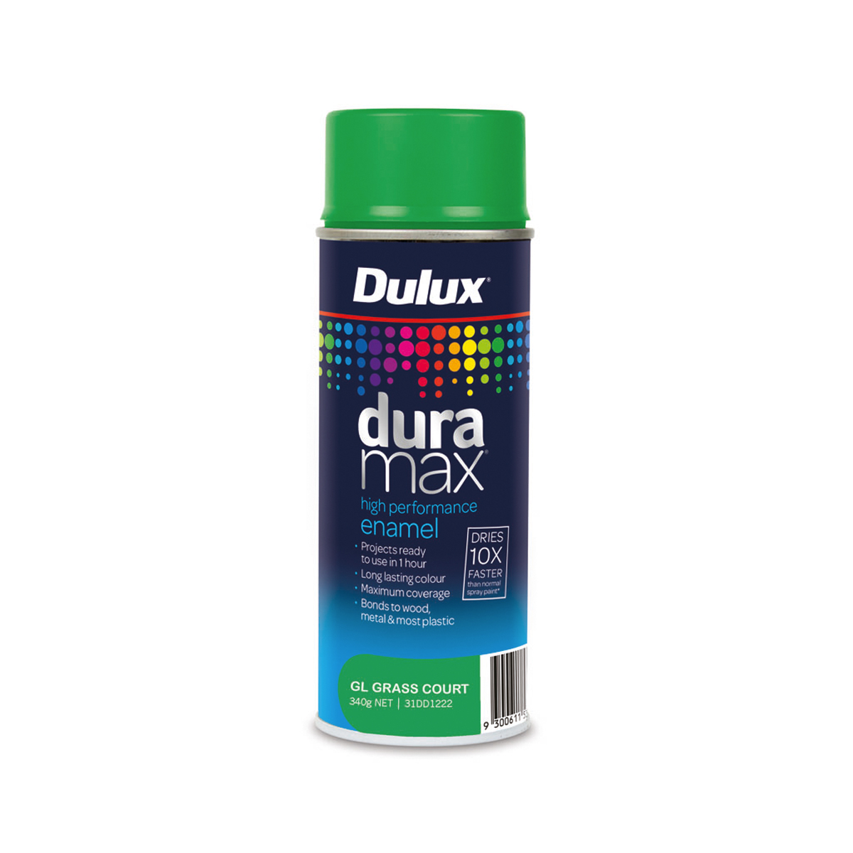 Dulux Duramax High Performance Enamel Spray Paint Gloss Grass Court ...