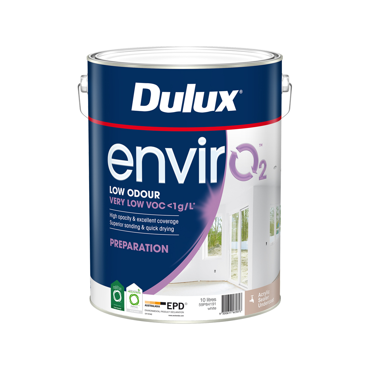 Dulux envirO2 Acrylic Sealer Undercoat 10L Inspirations Paint