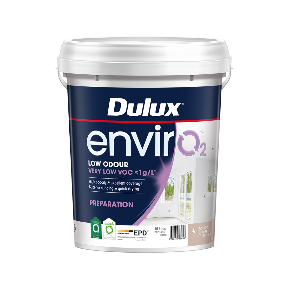 Dulux envirO2 Acrylic Sealer Undercoat 15L Inspirations Paint