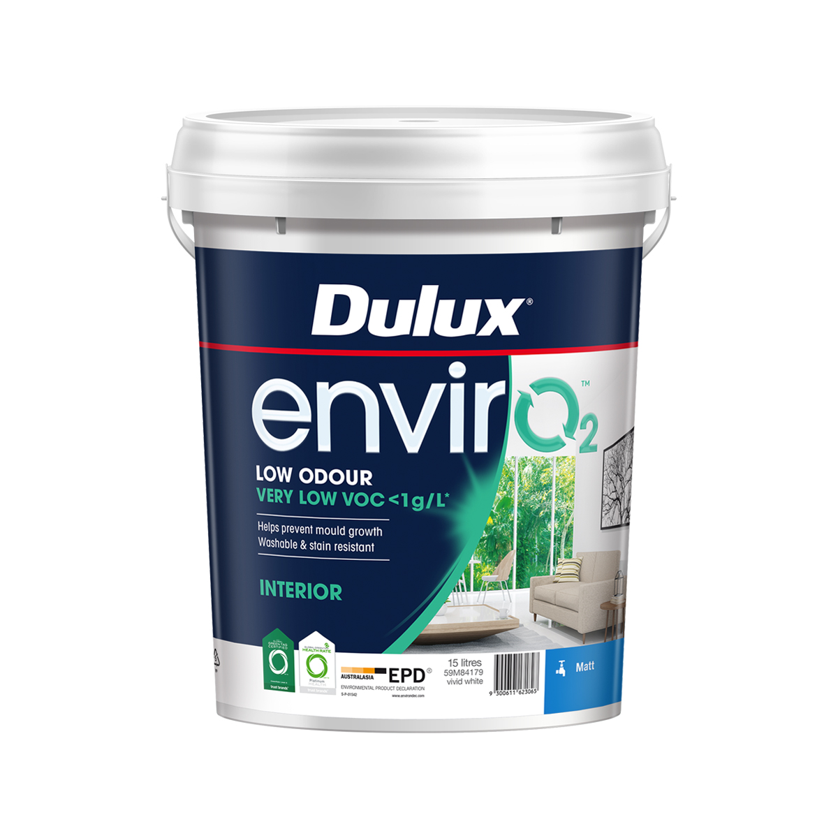 Dulux envirO2 Interior Matt 15L Inspirations Paint
