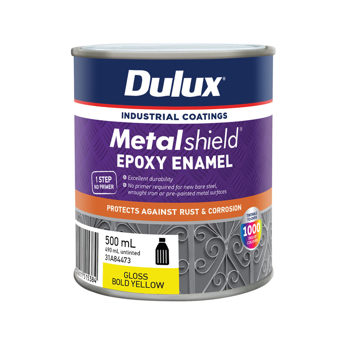 Dulux Metalshield Epoxy Enamel Gloss Bold Yellow 500ml Inspirations Paint