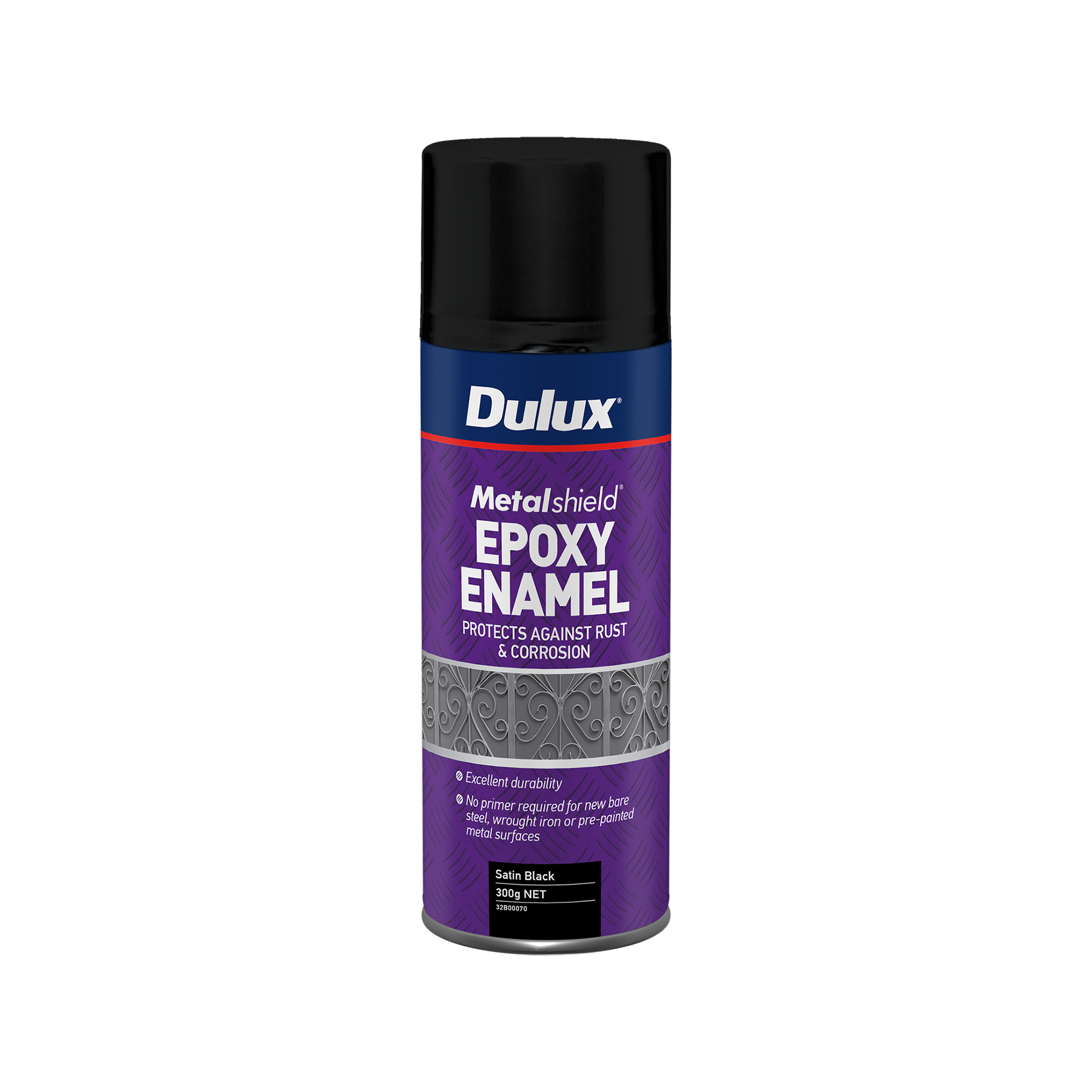 Dulux Metalshield Epoxy Enamel Satin Black 300g Inspirations Paint