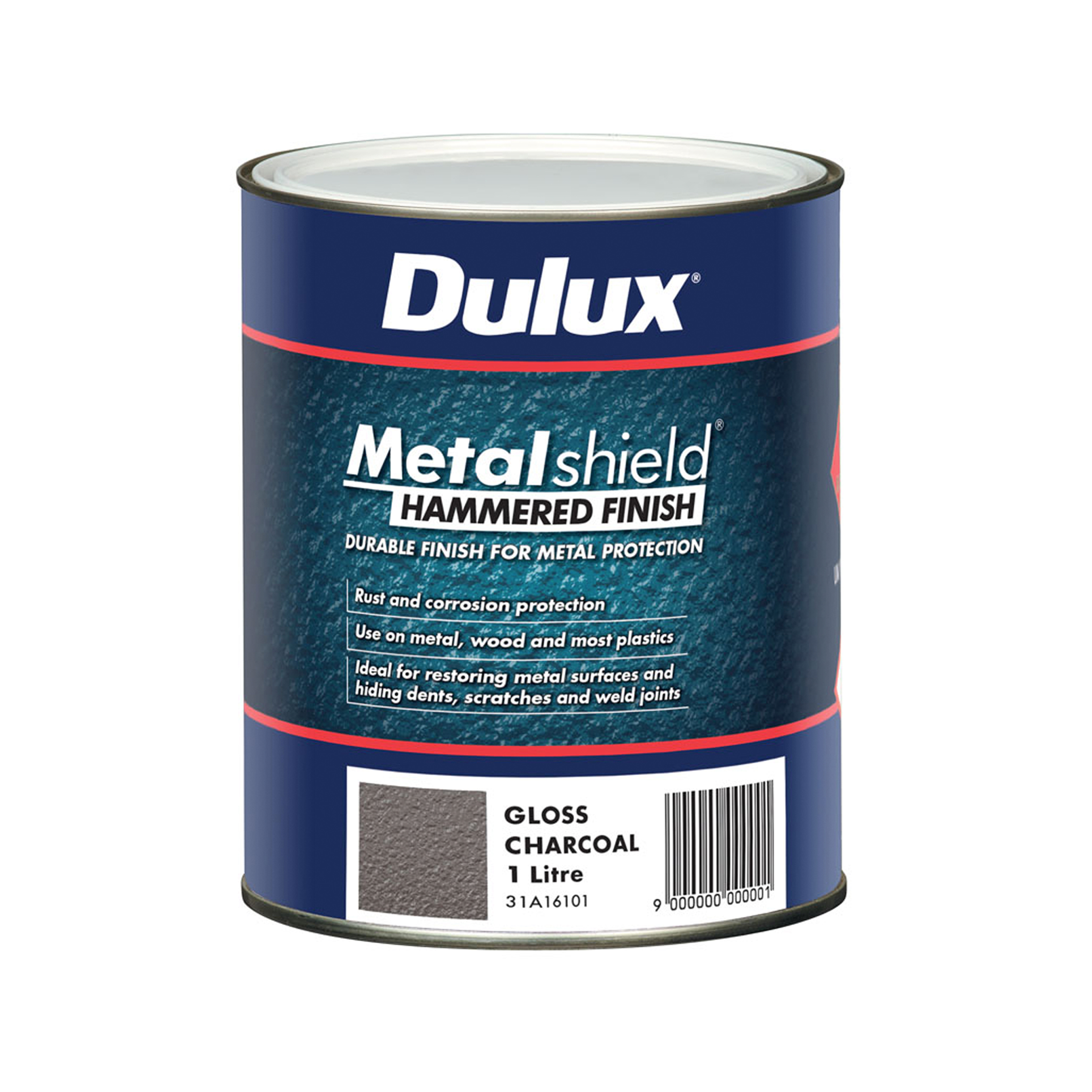 Dulux Metalshield Hammered Finish Charcoal 1L Inspirations Paint