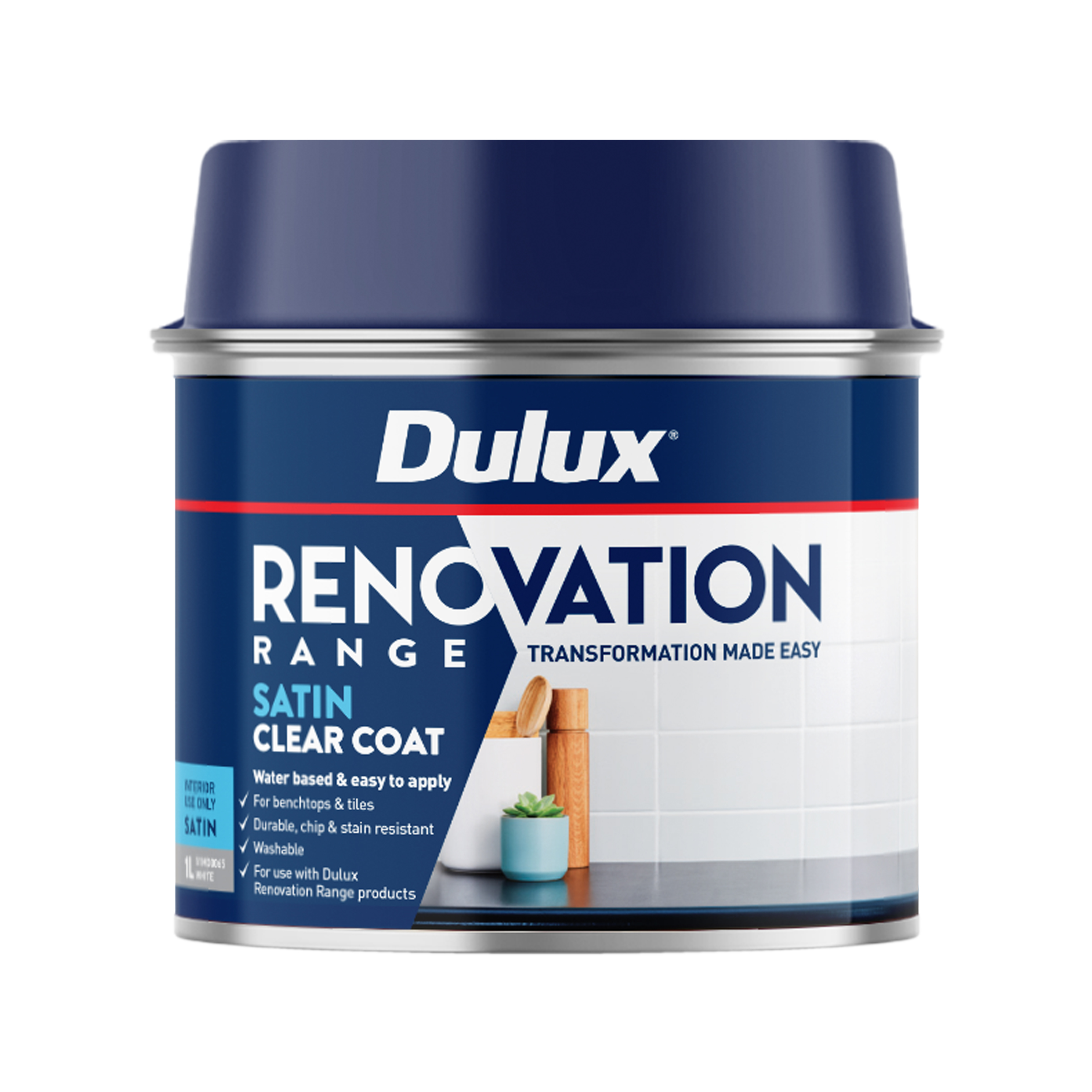 Dulux Renovation Range Clear Coat Satin 1L Inspirations Paint