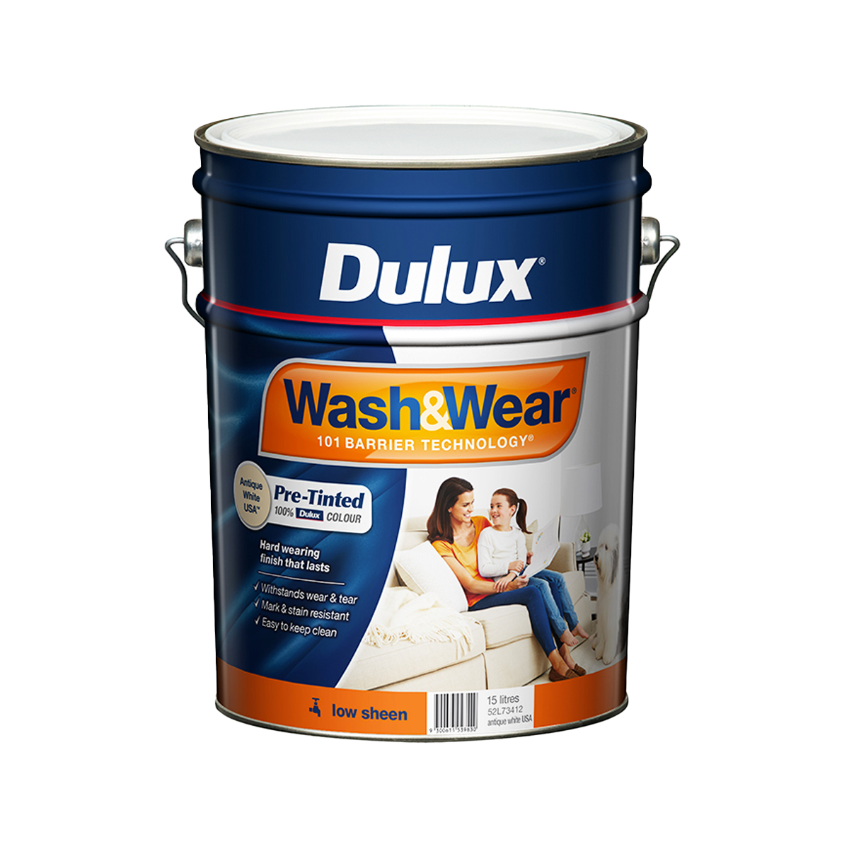 Dulux Wash&Wear Low Sheen Antique White USA 15L Inspirations Paint