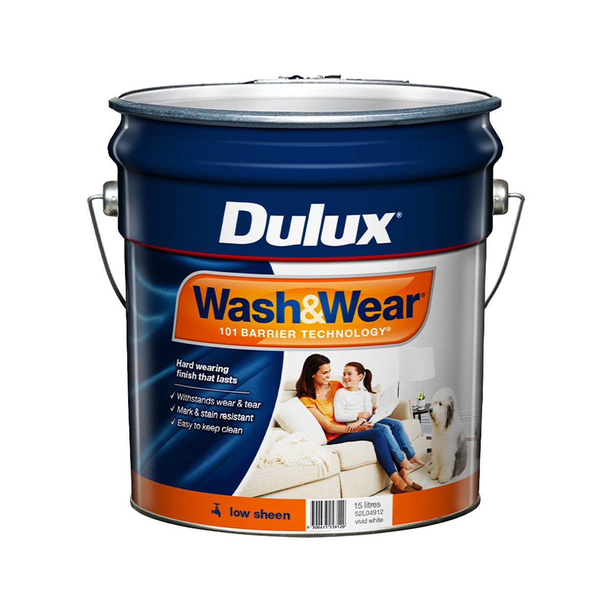 Dulux Wash&Wear Low Sheen Lexicon Quarter 15L Inspirations Paint