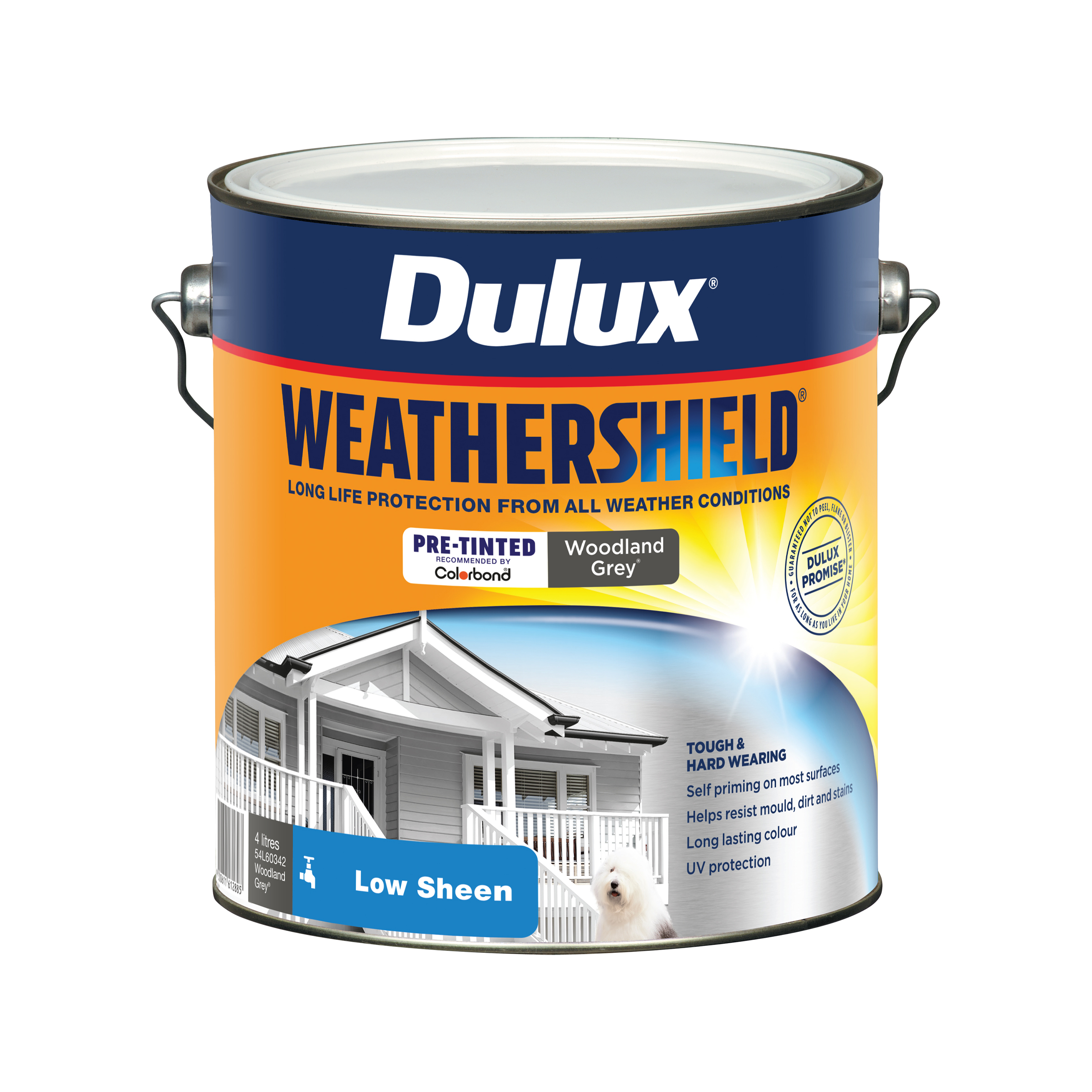 Dulux Weathershield Low Sheen Woodland Grey 4L Inspirations Paint