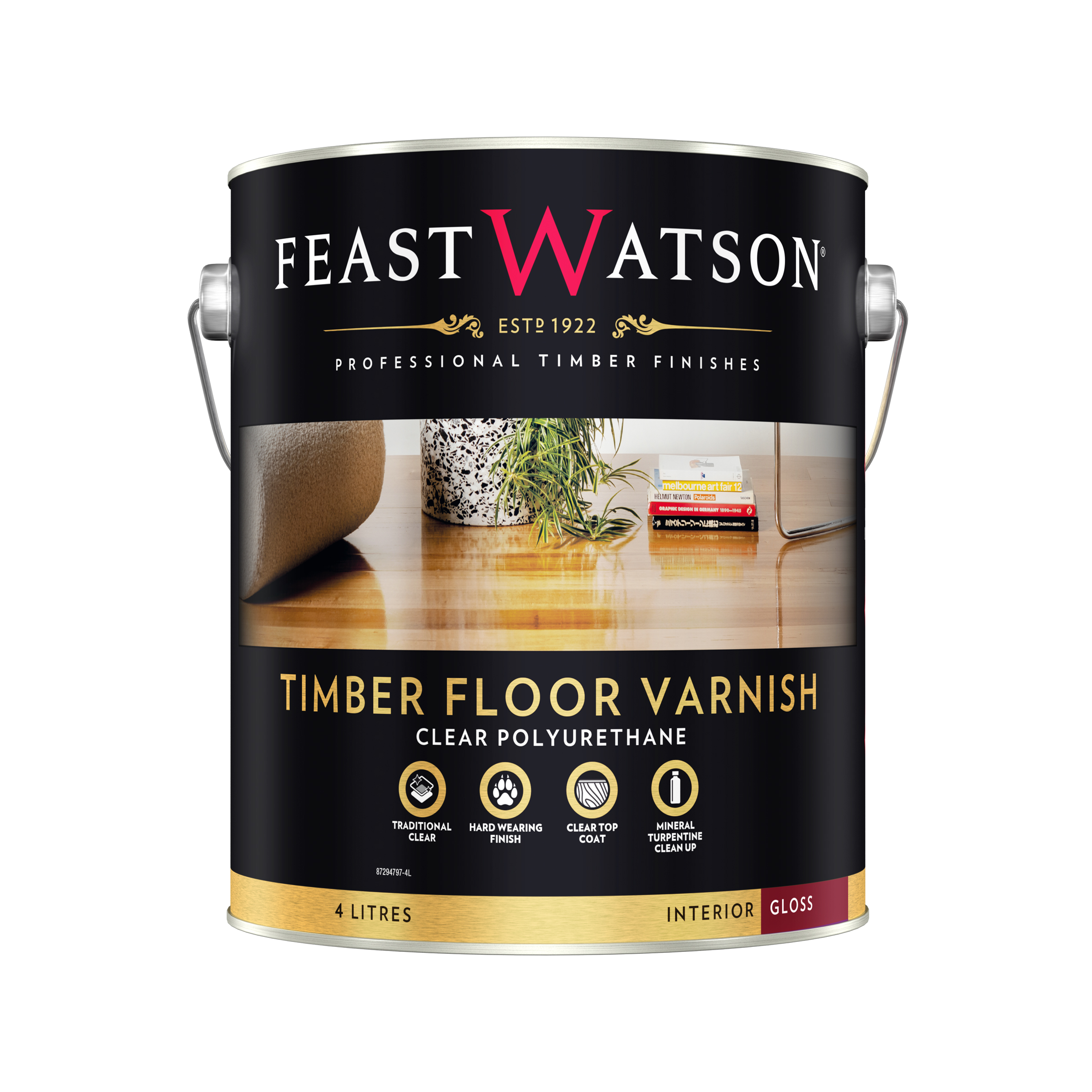 Feast Watson Timber Floor Varnish Gloss 4L Inspirations Paint