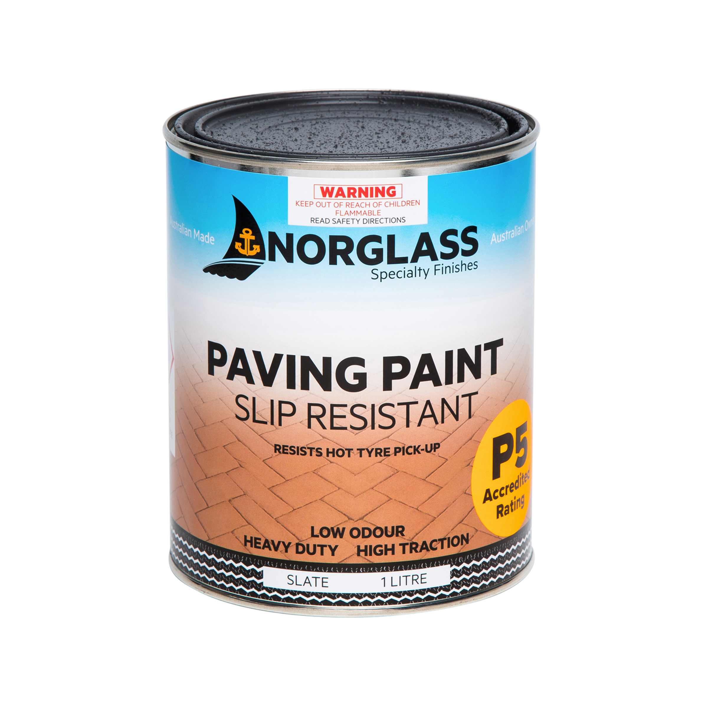 Slip Resistant Paving Paint Russet 1L Inspirations Paint