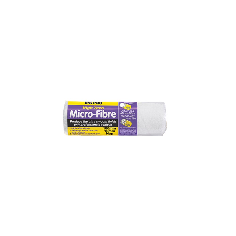 Uni-Pro High Tech Microfibre Roller Cover 10mm x 180mm