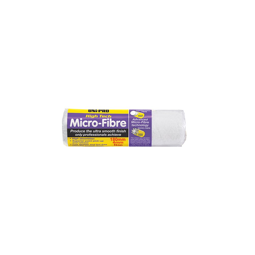 Uni-Pro High Tech Microfibre Roller Cover 4mm x 180mm