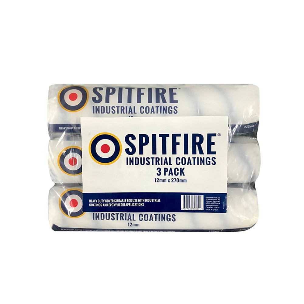 Spitfire Industrial Coatings Roller Cover 12mm x 270mm 3 Pack