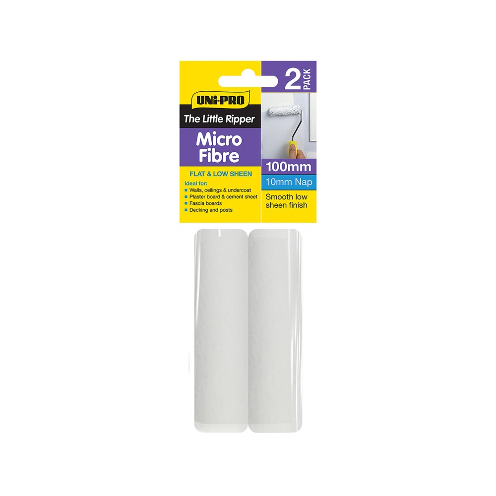 unipro-little-ripper-microfibre-rollers-2pack-100mm-x-10mm-nap