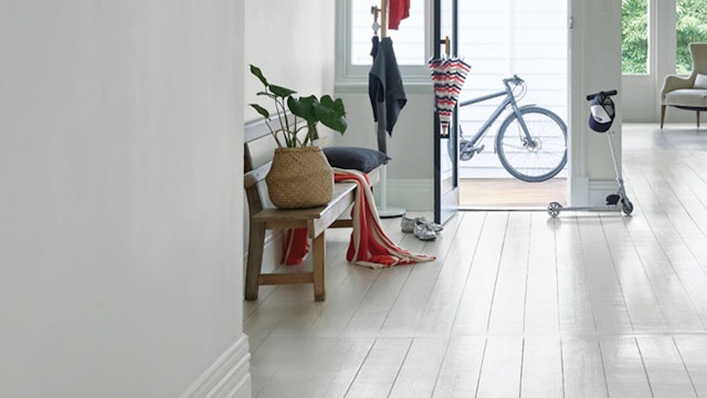 Painted hardwood floor